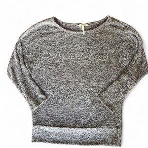 VINTAGE Kirra Cropped Marle Knit Sweater with Faux Back Button detail M